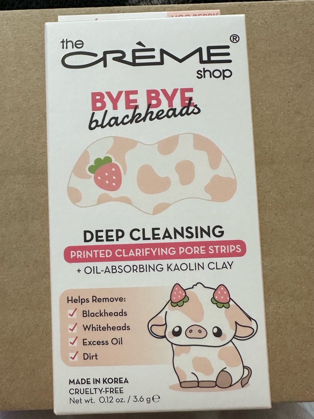 6 boxes -🍓 The Crème Shop Bye Bye Blackheads – Moo Berry Pore Strips - Picture 2 of 4
